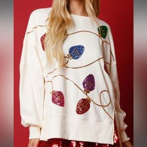 Multicolor Christmas Lights Sweatshirt